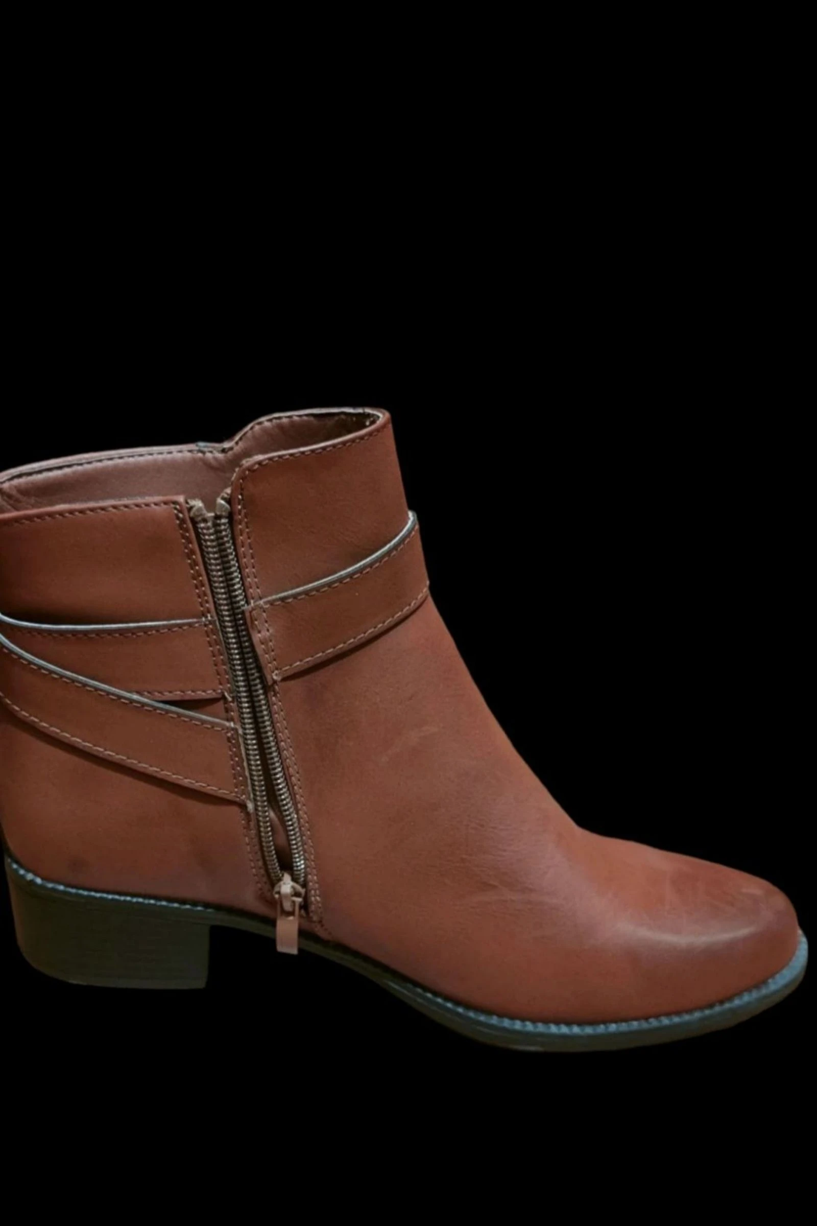 Botines planos de cor marrom tamanho 41 – photo 2